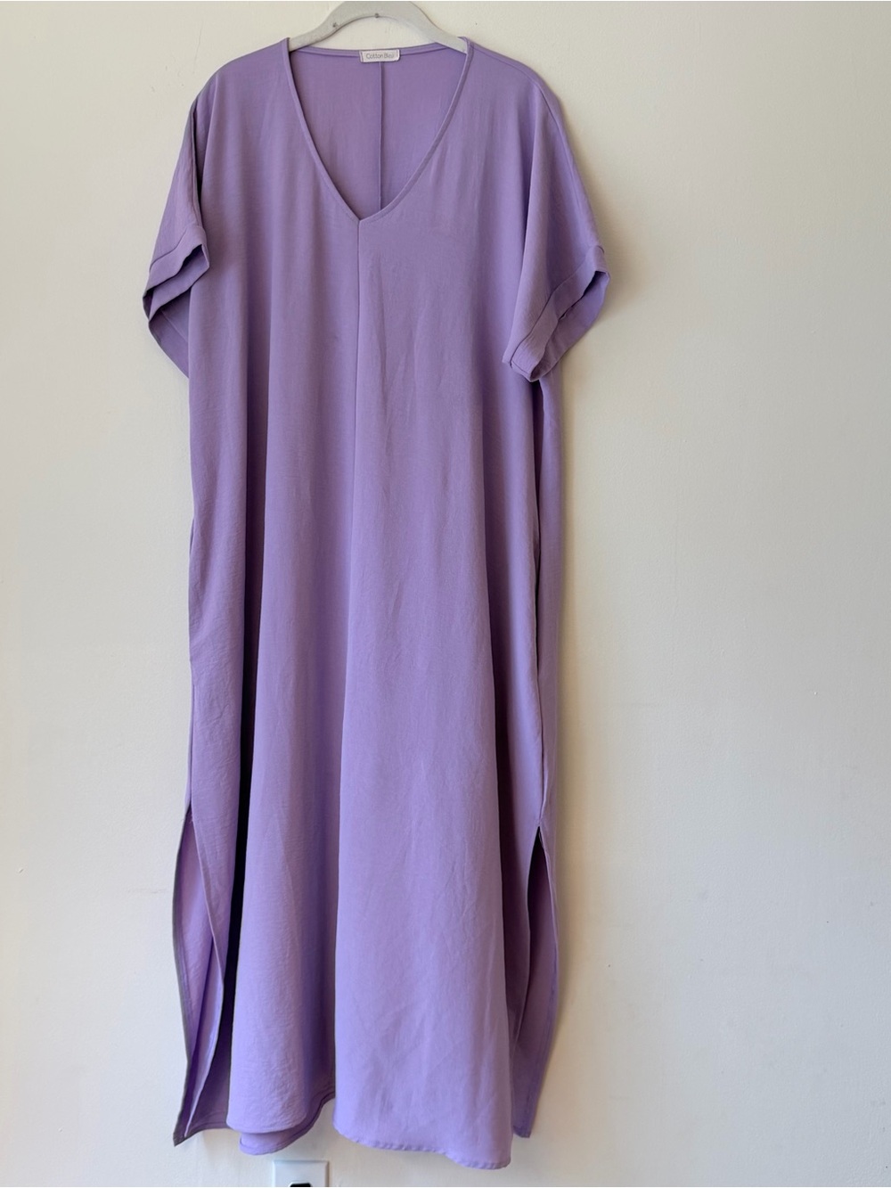 1X Chic Soul Lilac V-Neck Maxi Caftan Dress